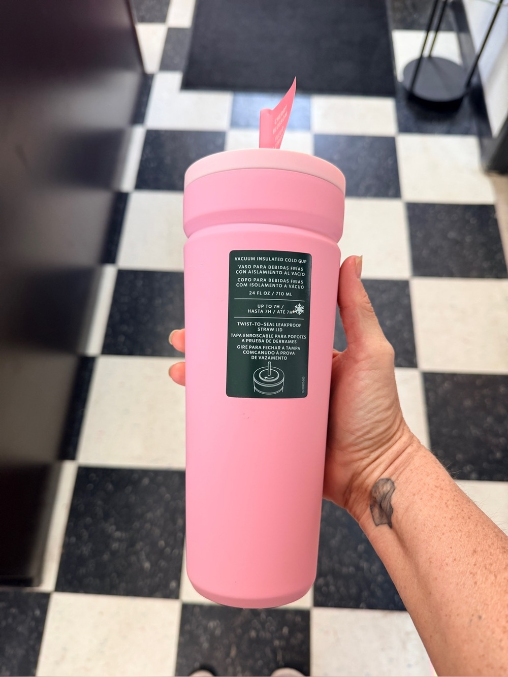 Pink Insulated Travel Tumbler - New Starbucks